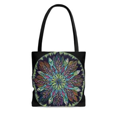 "Krystalhoja" Tote Bag (All-Over-Print) - Blue Flame Array Bags