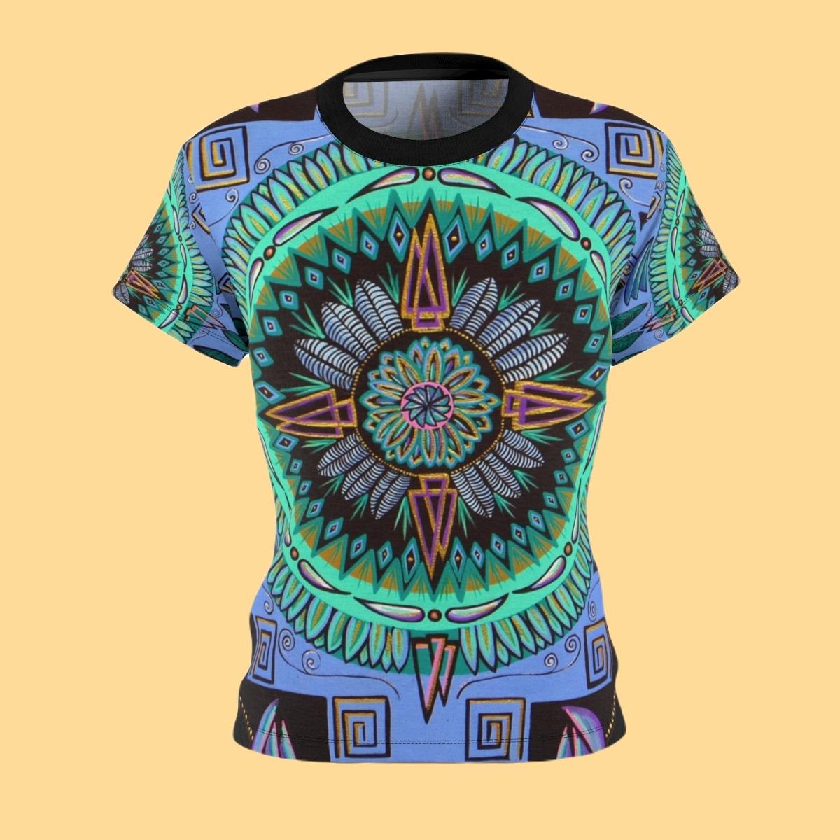 "Plumachakana" Ladies T-Shirt - Blue Flame Array All Over Prints