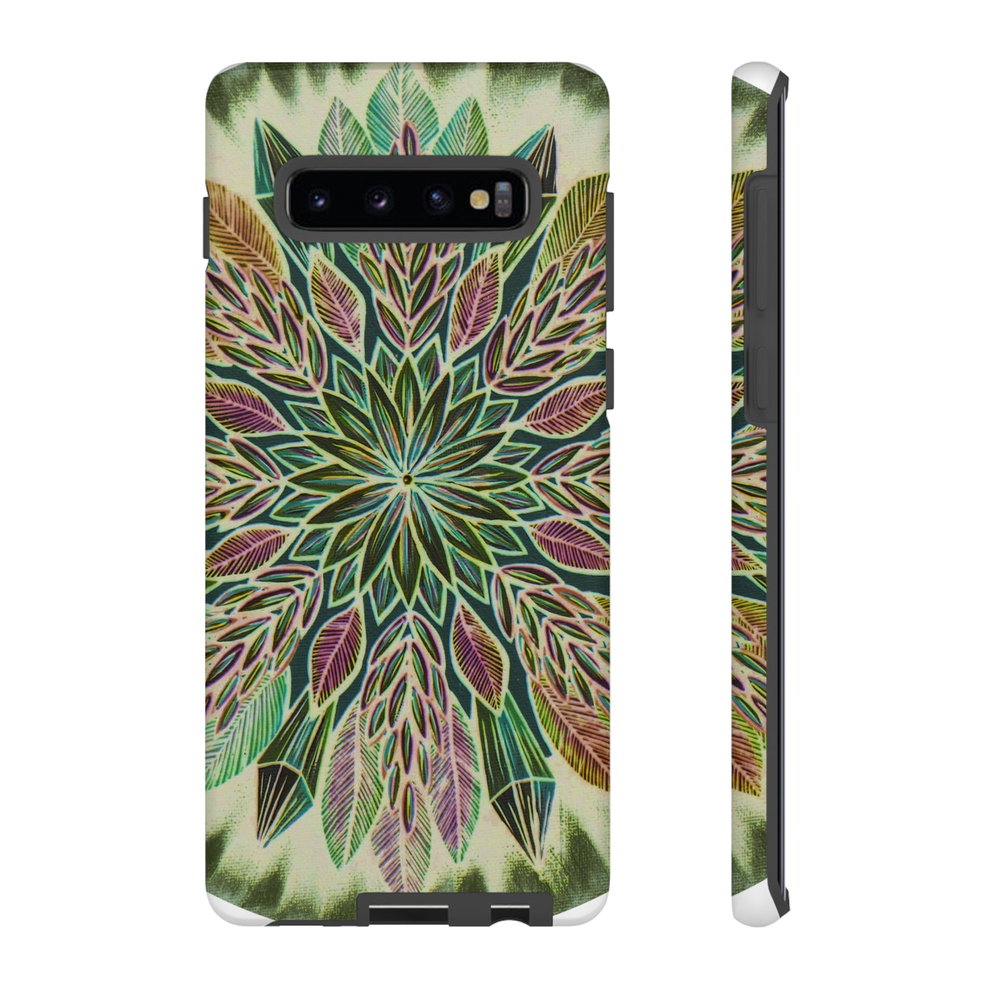 "Krystalhoja Verde" Art Phone Armor - Blue Flame Array Samsung Galaxy S10 Plus / Matte Phone Case