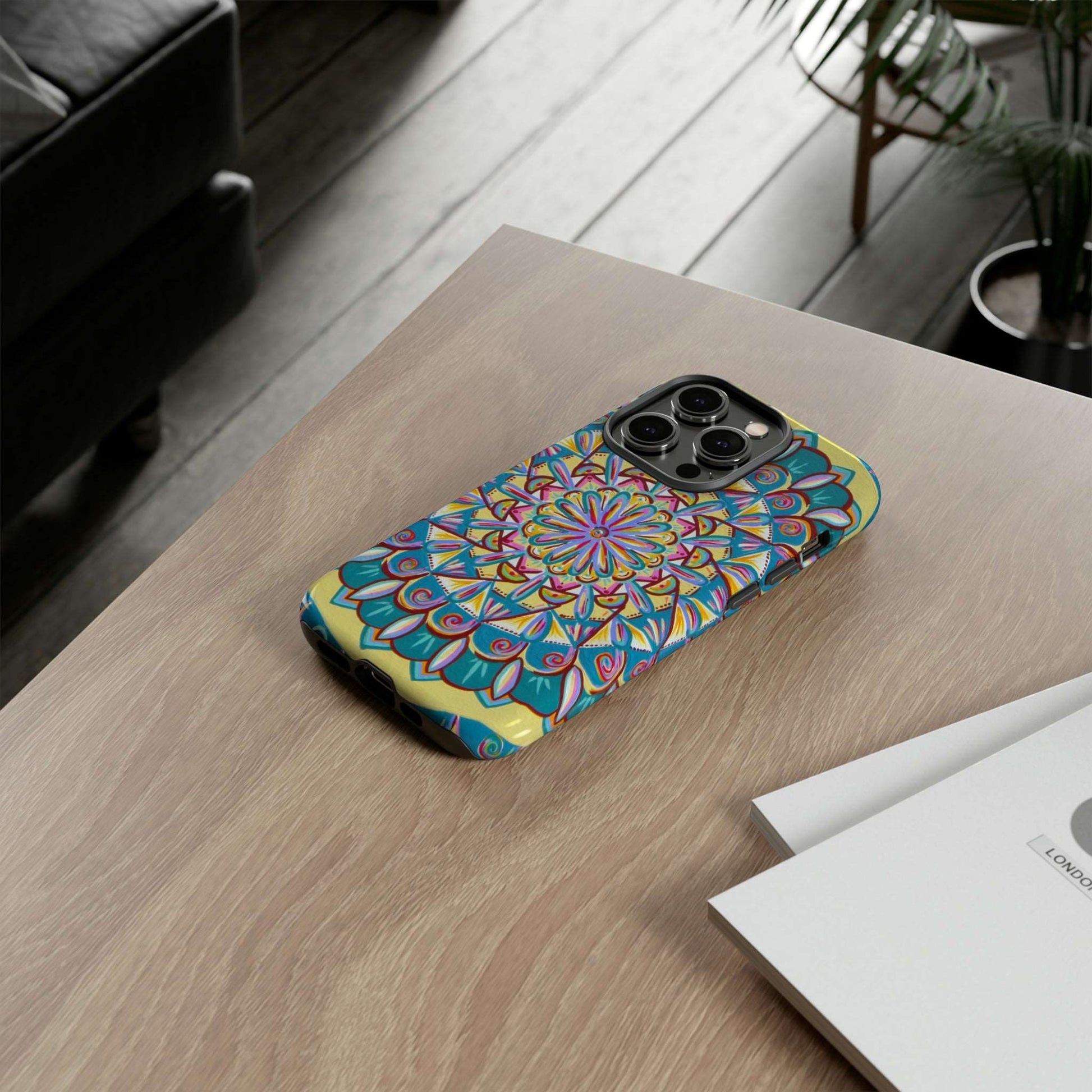 "Almandalayana" Art Phone Armor - Blue Flame Array Phone Case