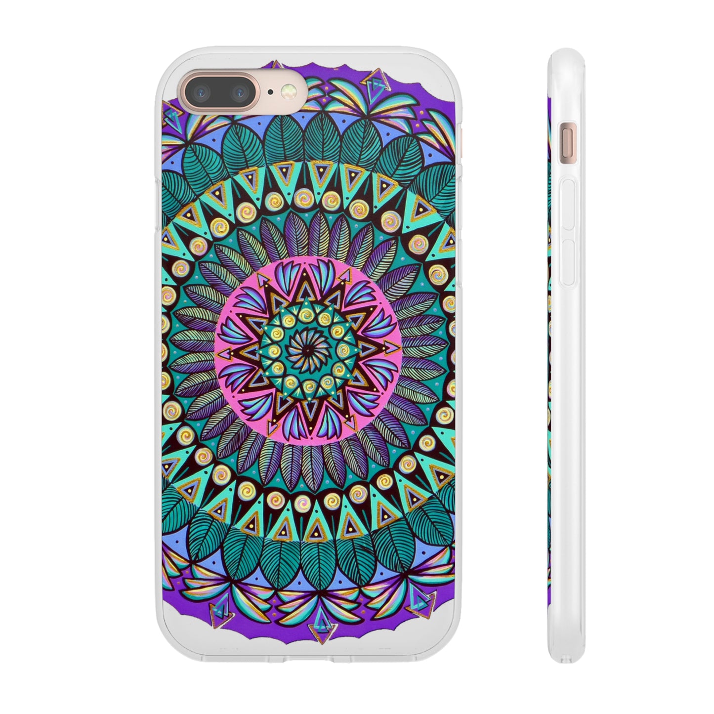 "Mandaladiosa" Art Phone Armor (slim-fit) - Blue Flame Array iPhone 8 Plus Phone Case