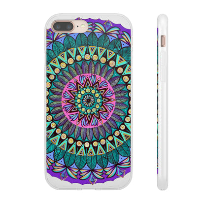 "Mandaladiosa" Art Phone Armor (slim-fit) - Blue Flame Array iPhone 8 Plus Phone Case