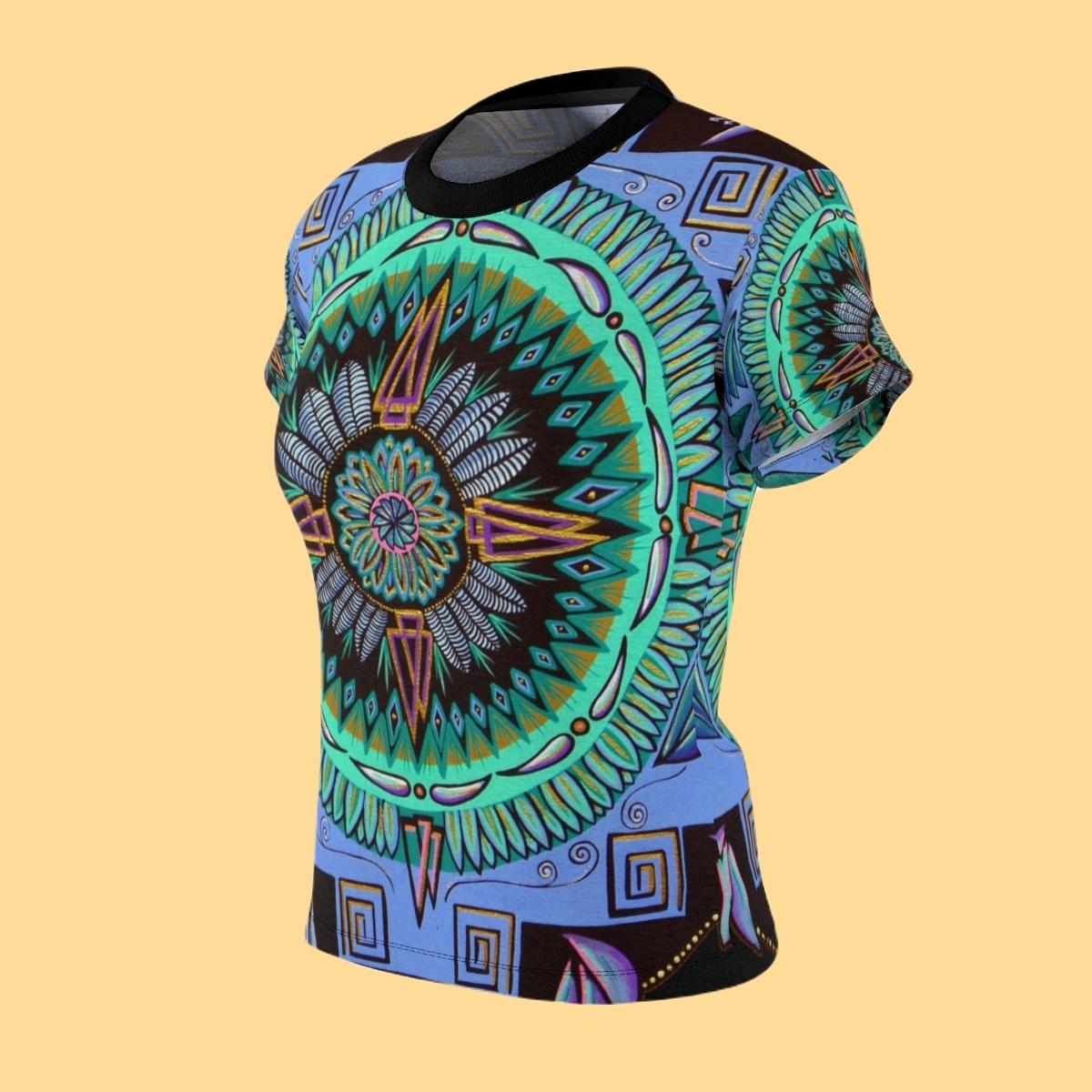 "Plumachakana" Ladies T-Shirt - Blue Flame Array All Over Prints