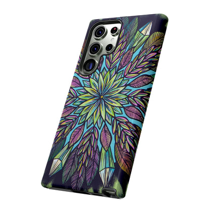 "Krystalhoja" Art Phone Armor - Blue Flame Array Phone Case