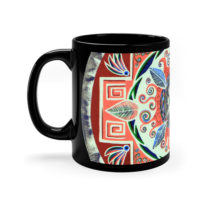 "Rojachakana" Black Ceramic Mug