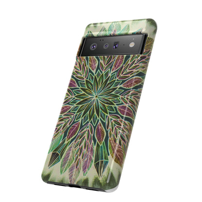 "Krystalhoja Verde" Art Phone Armor - Blue Flame Array Phone Case