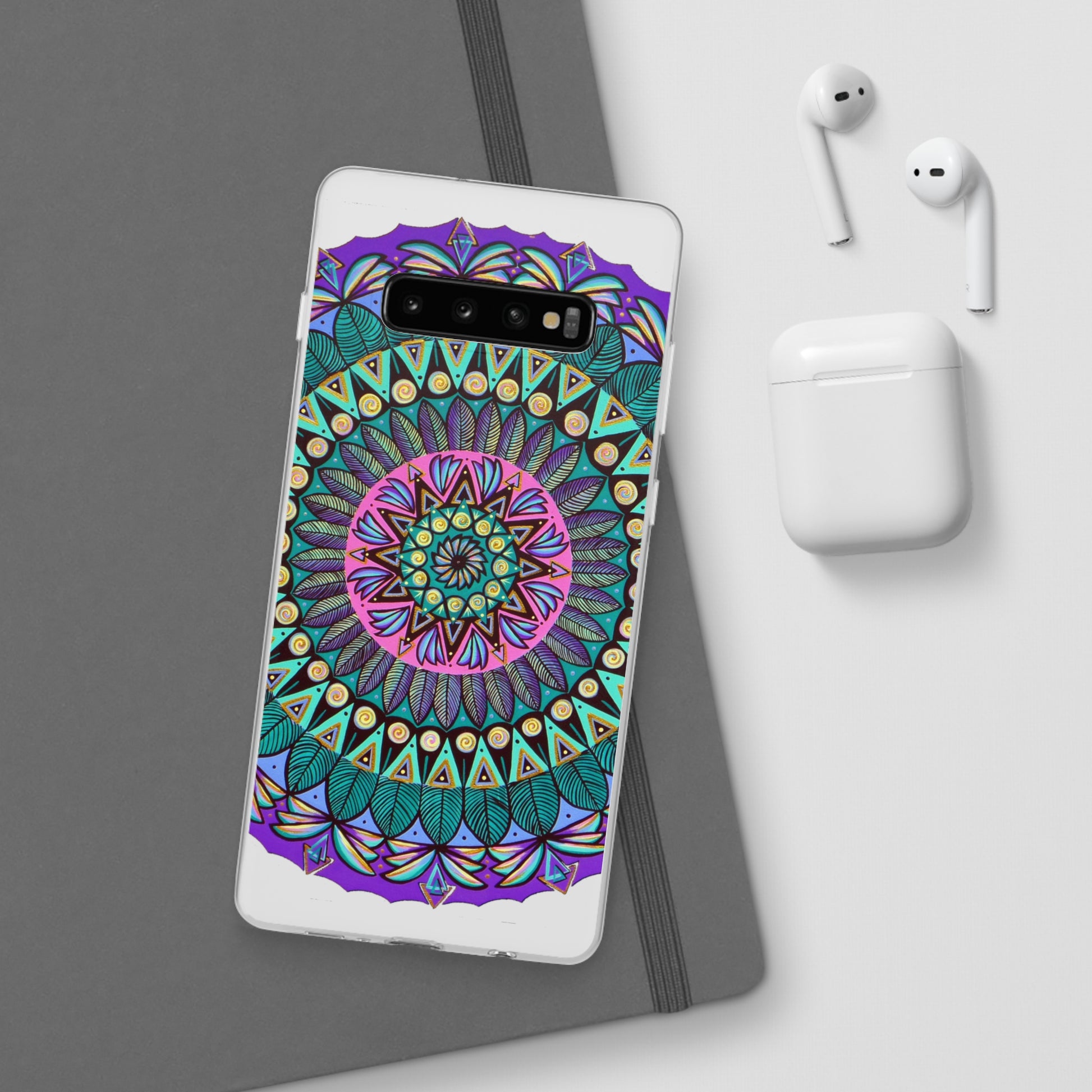 "Mandaladiosa" Art Phone Armor (slim-fit) - Blue Flame Array Phone Case