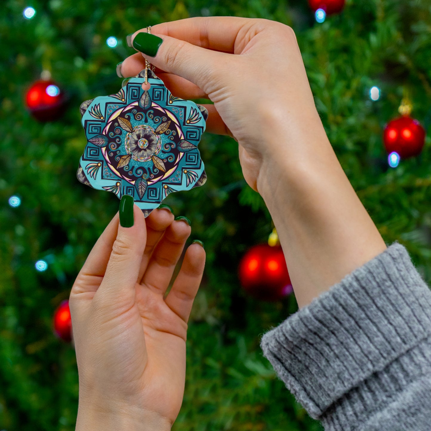 "Hojachakana" Ceramic Ornament