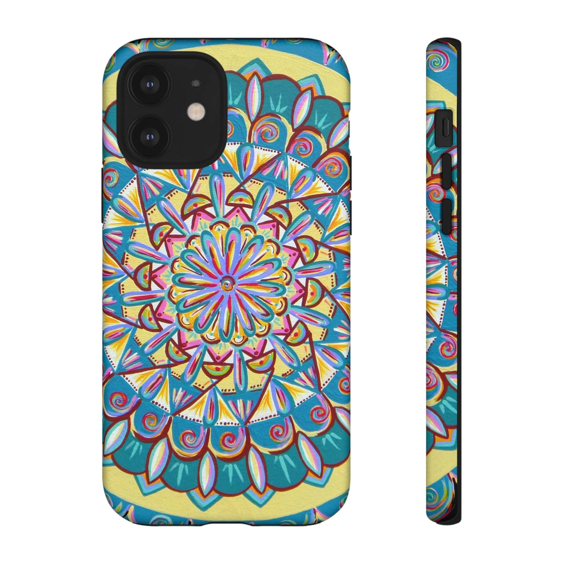 "Almandalayana" Art Phone Armor - Blue Flame Array iPhone 12 / Matte Phone Case