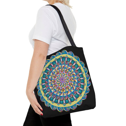 "Almandalayana" Tote Bag (All-Over-Print) - Blue Flame Array Medium Bags