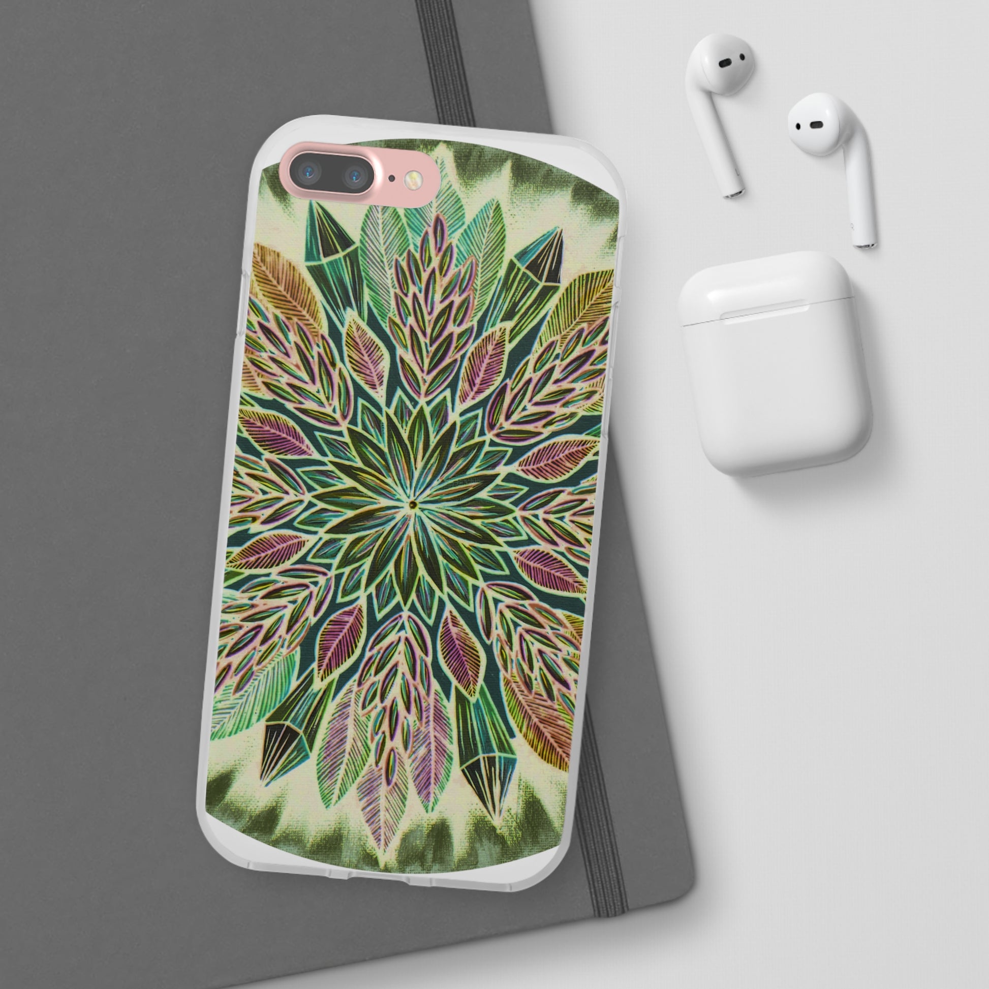 "Krystalhoja Verde" Art Phone Armor (slim-fit) - Blue Flame Array Phone Case