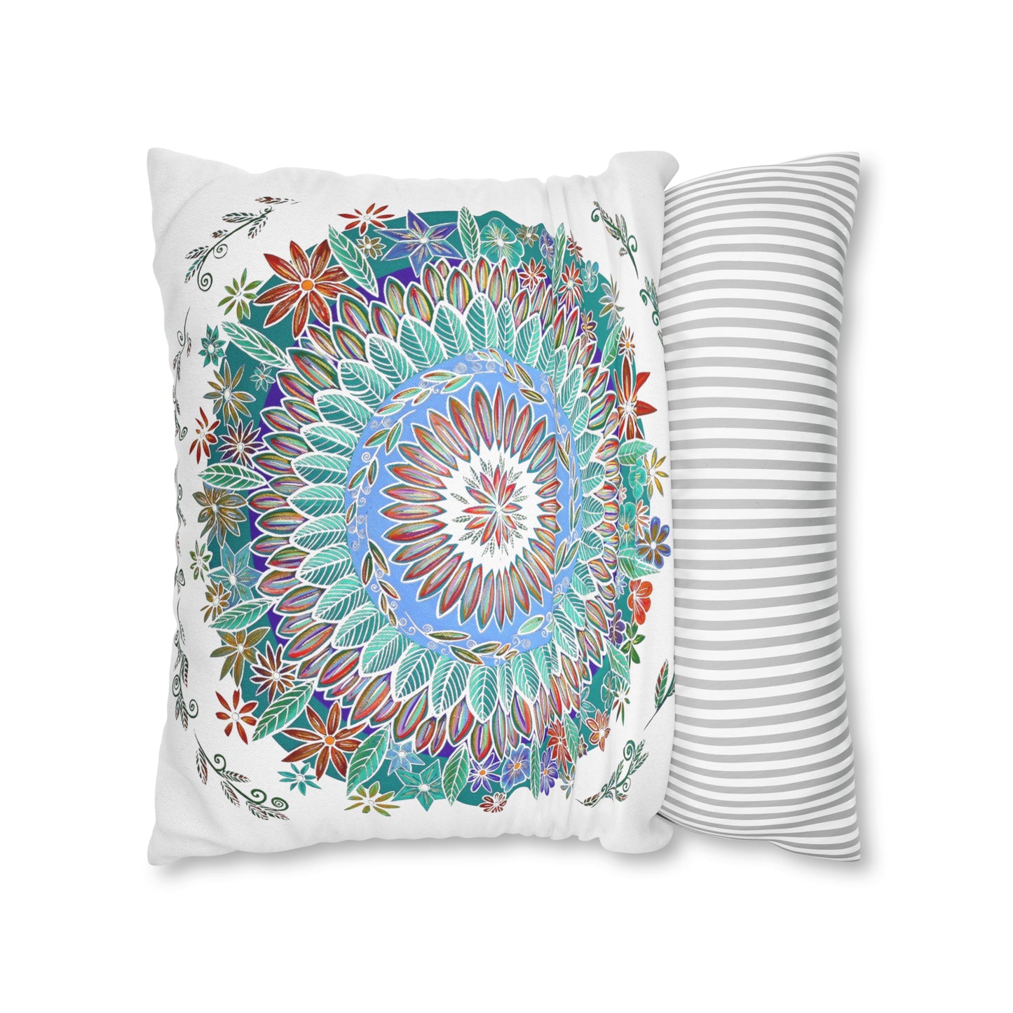 "Mandalavida Blanka" Dreamcatcher Pillow Cover