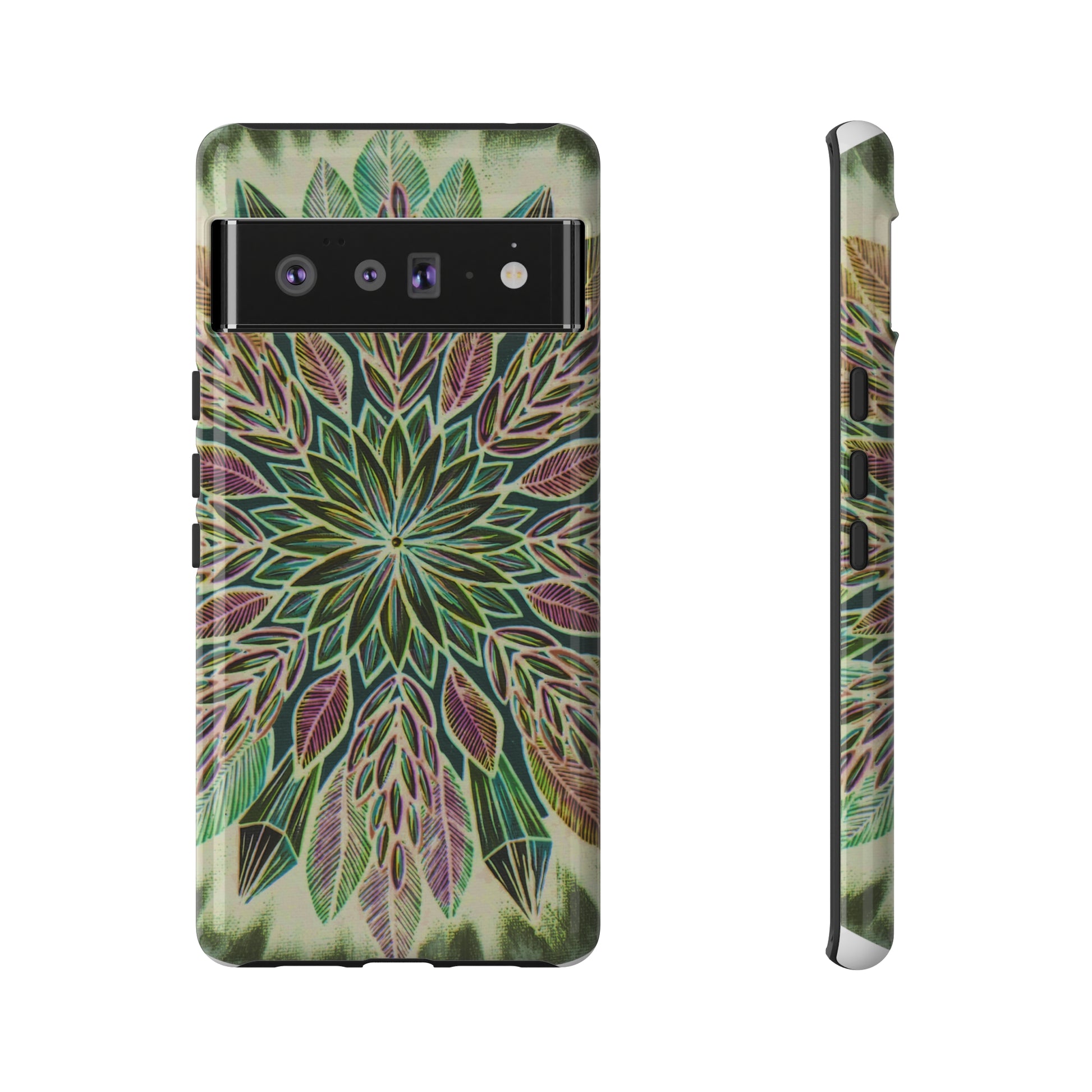 "Krystalhoja Verde" Art Phone Armor - Blue Flame Array Google Pixel 6 Pro / Glossy Phone Case