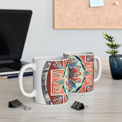 "Rojachakana" White Ceramic Mug