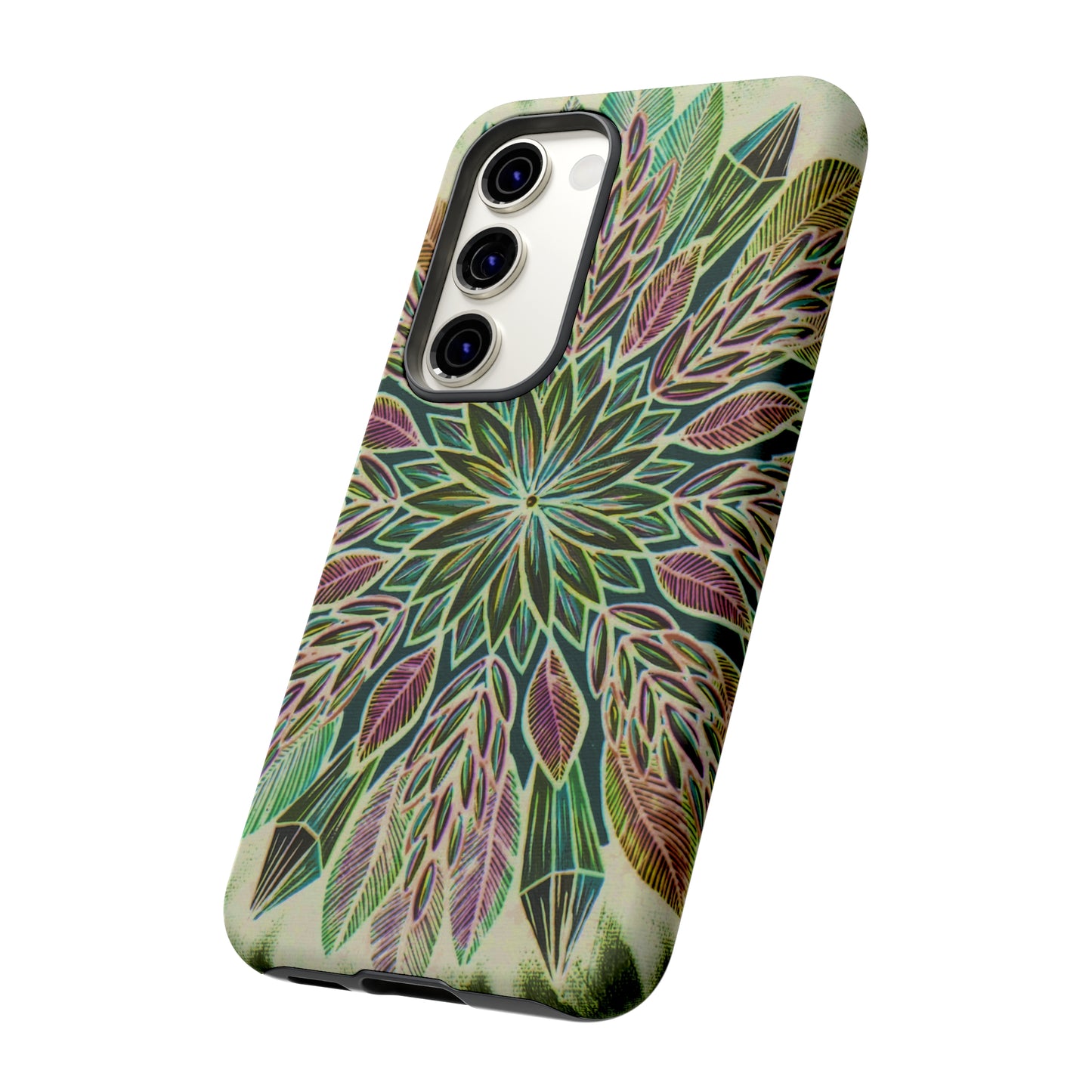 "Krystalhoja Verde" Art Phone Armor - Blue Flame Array Phone Case