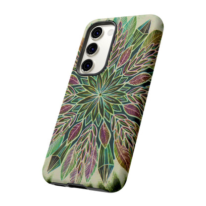 "Krystalhoja Verde" Art Phone Armor - Blue Flame Array Phone Case