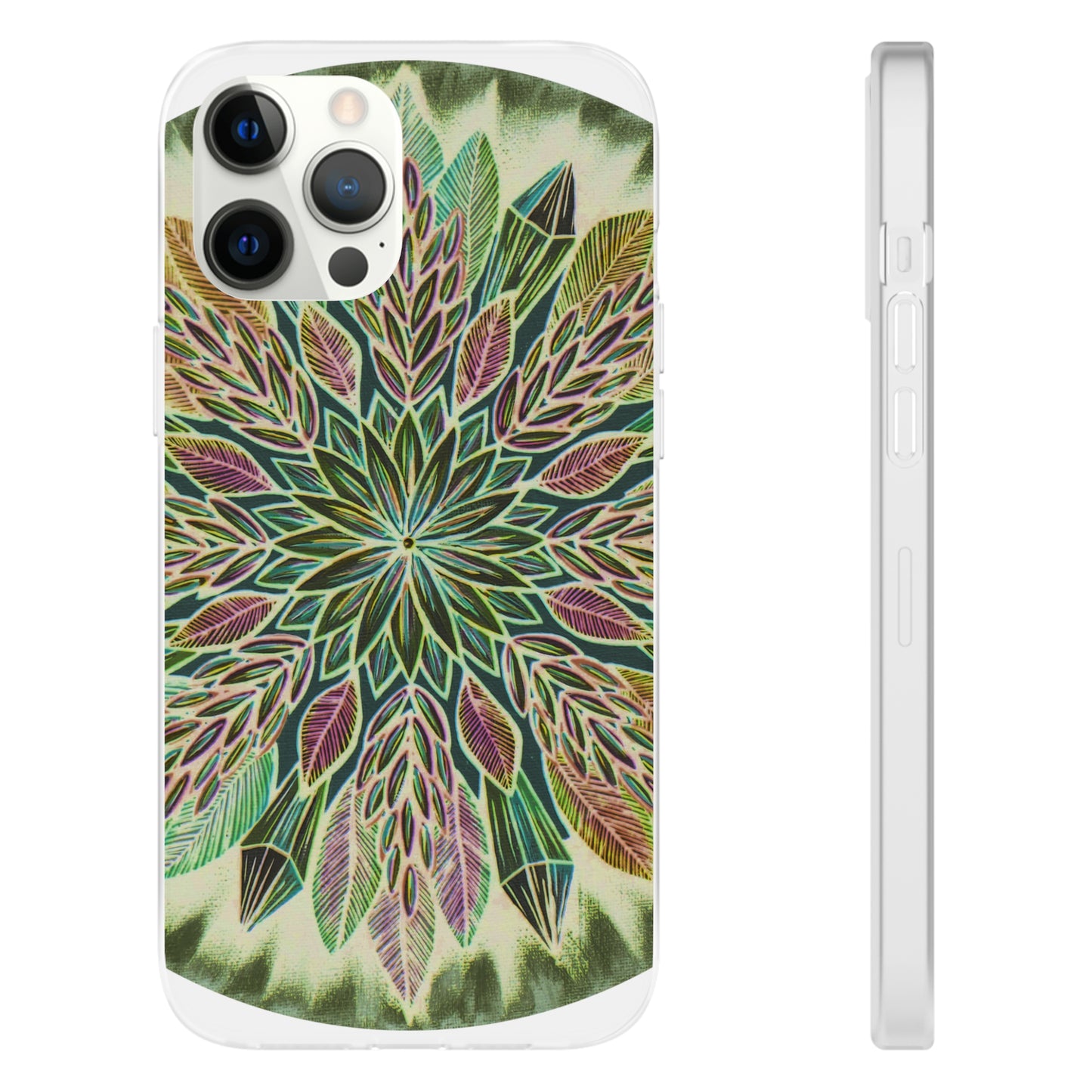 "Krystalhoja Verde" Art Phone Armor (slim-fit) - Blue Flame Array iPhone 12 Pro Max Phone Case