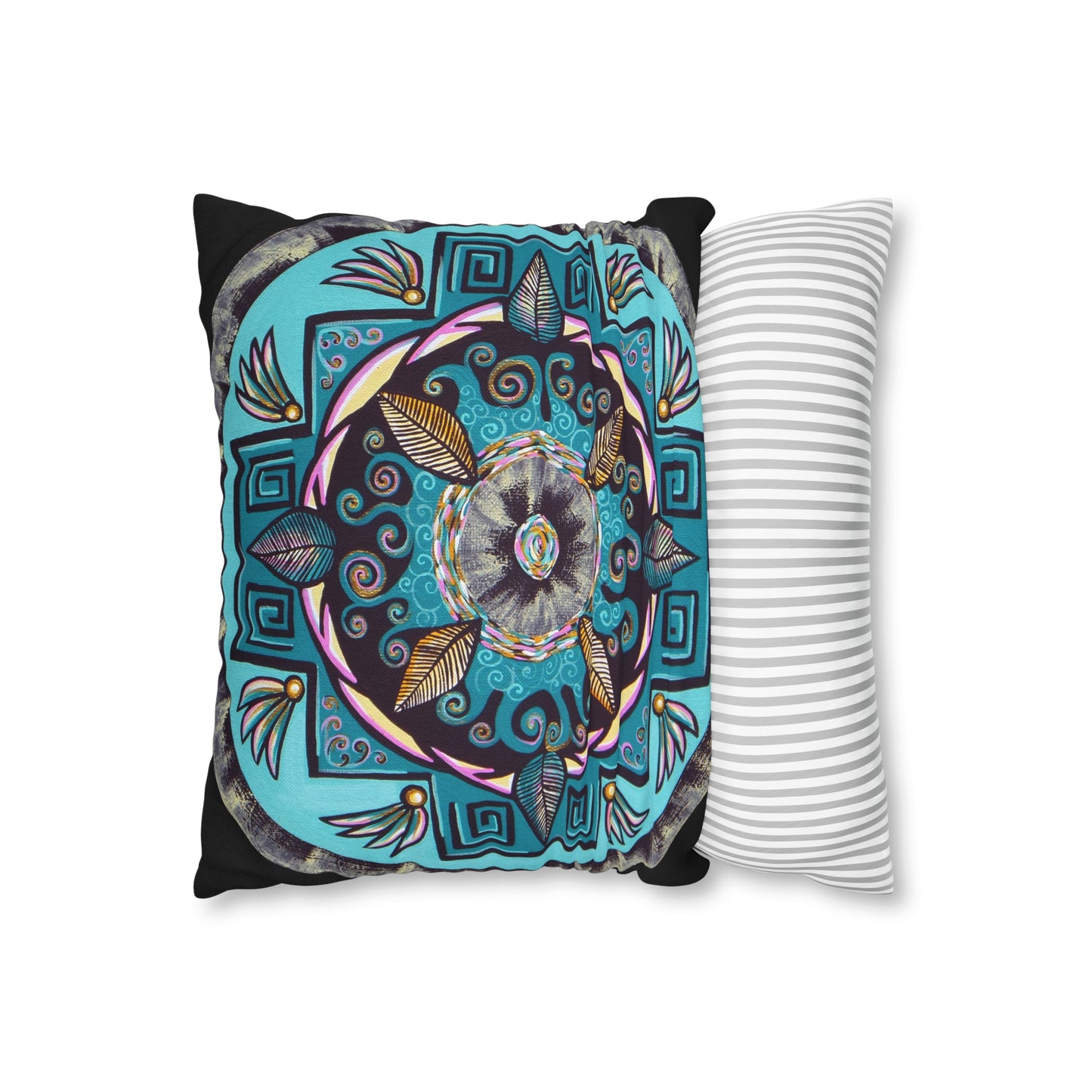 "Hojachakana" Dreamcatcher Pillow Cover - Blue Flame Array Home Decor