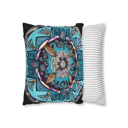 "Hojachakana" Dreamcatcher Pillow Cover - Blue Flame Array Home Decor