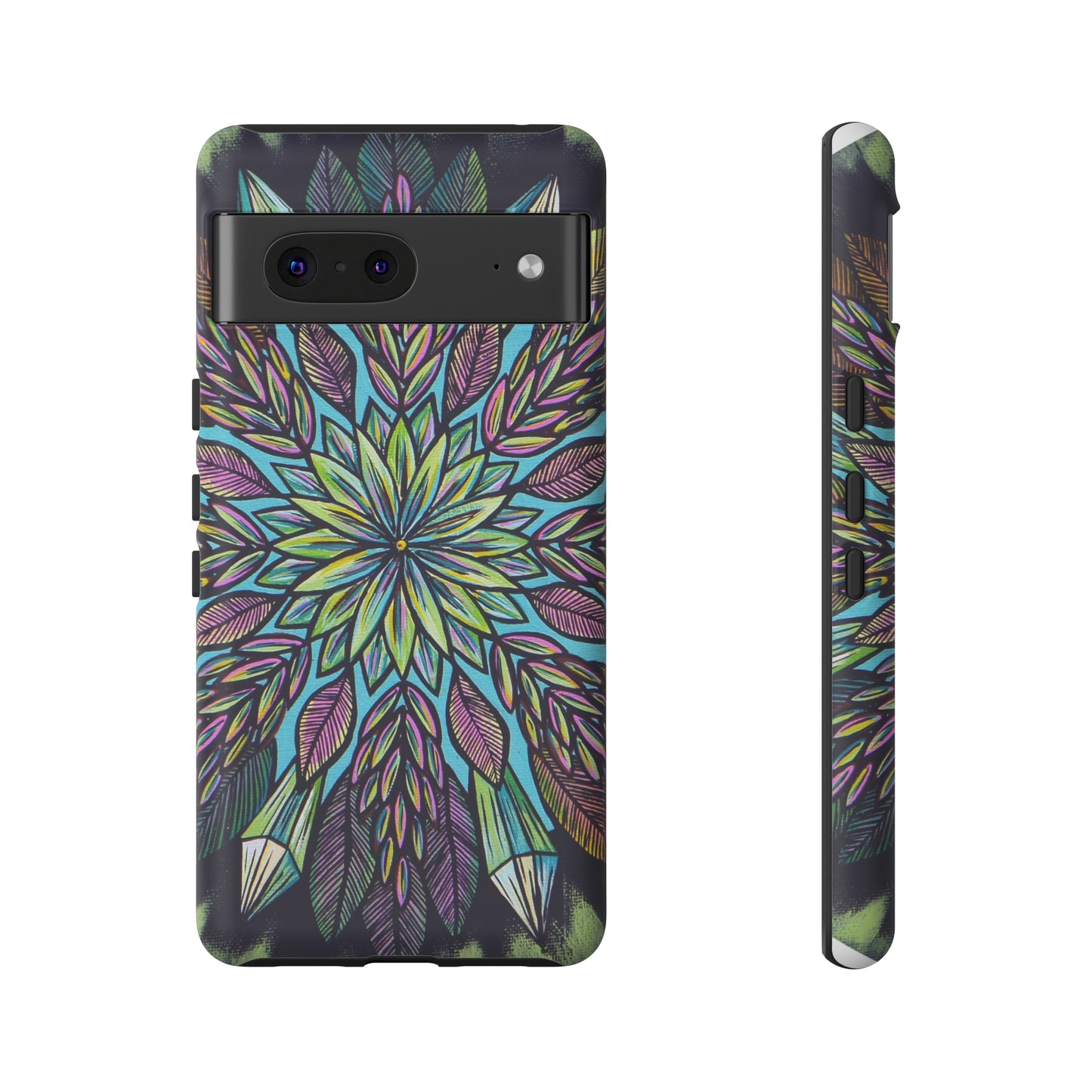 "Krystalhoja" Art Phone Armor - Blue Flame Array Google Pixel 7 / Matte Phone Case