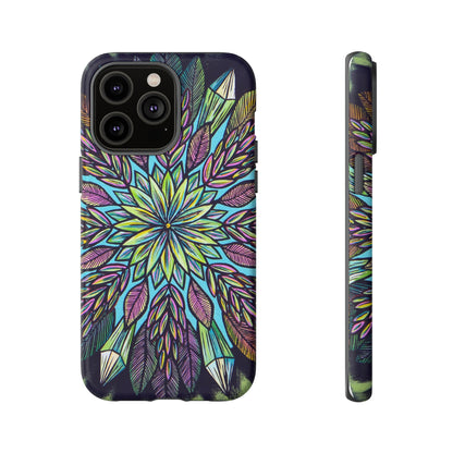 "Krystalhoja" Art Phone Armor - Blue Flame Array iPhone 14 Pro Max / Matte Phone Case