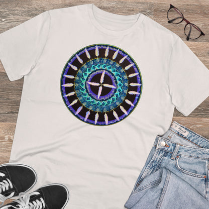 "Cuatro Vientos" Lords & Ladies Organic TriniTee - Blue Flame Array Vintage White / XS T-Shirt