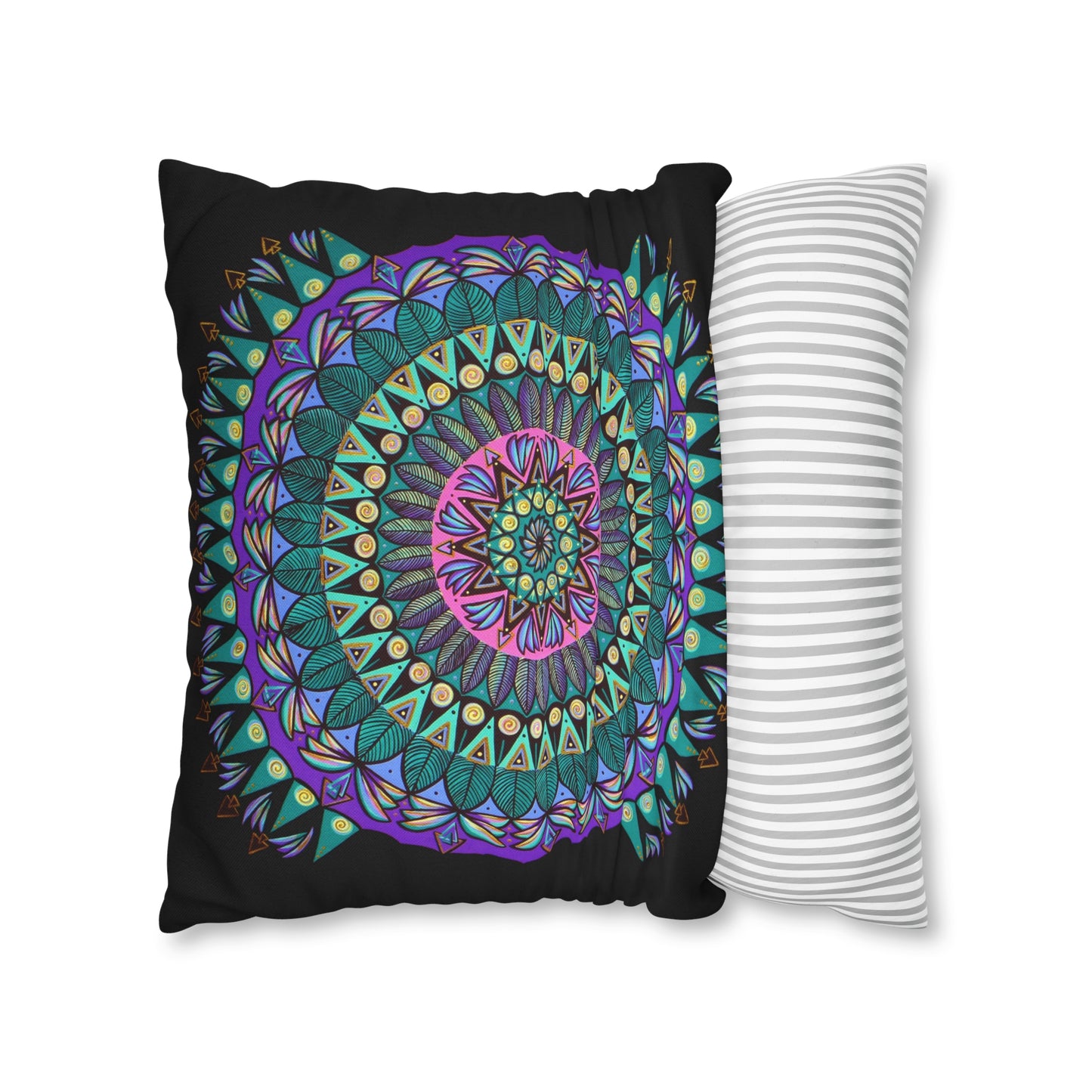 "Mandaladiosa" Dreamcatcher Pillow Cover - Blue Flame Array Home Decor