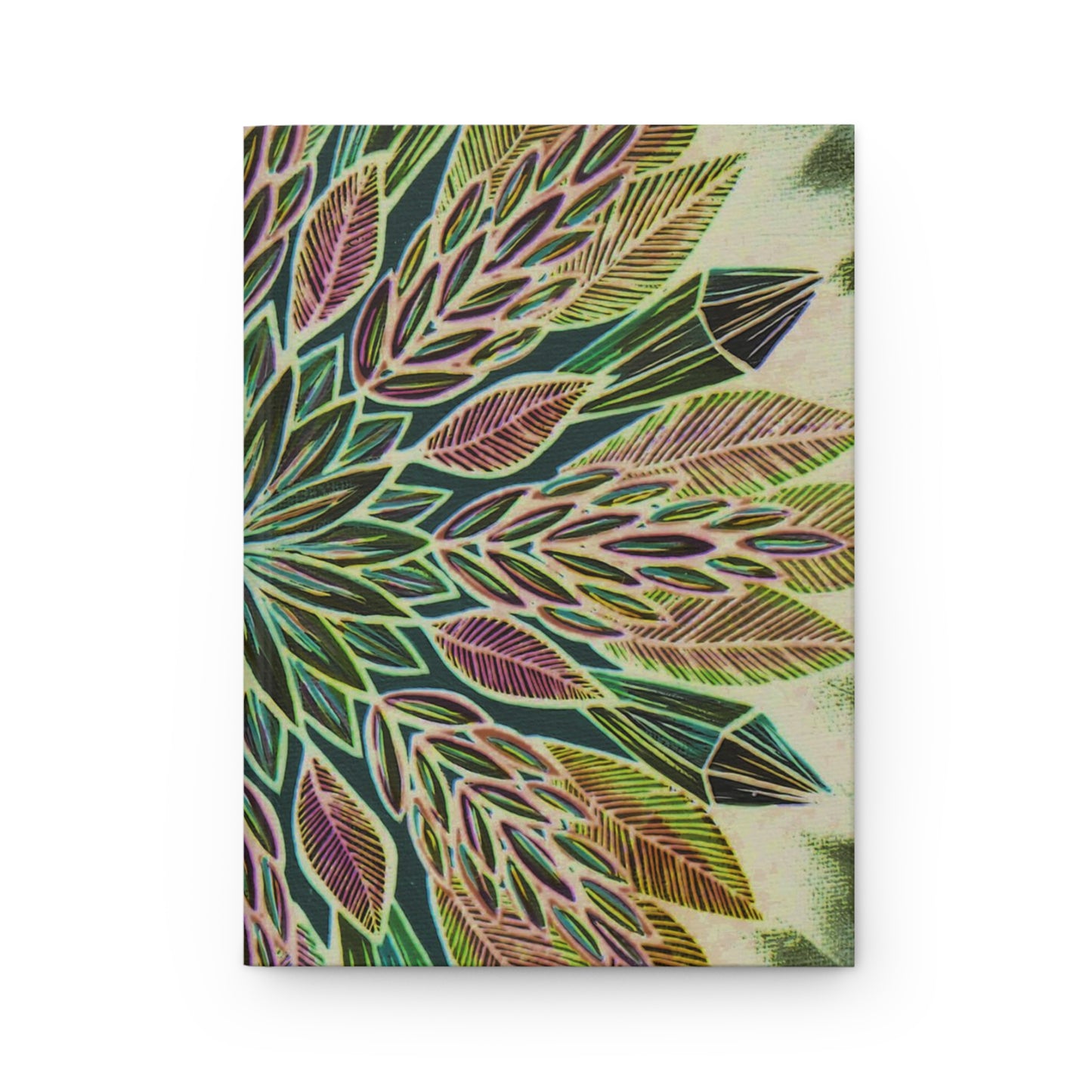 "Krystalhoja Verde" Hardcover Journal - Blue Flame Array Paper products