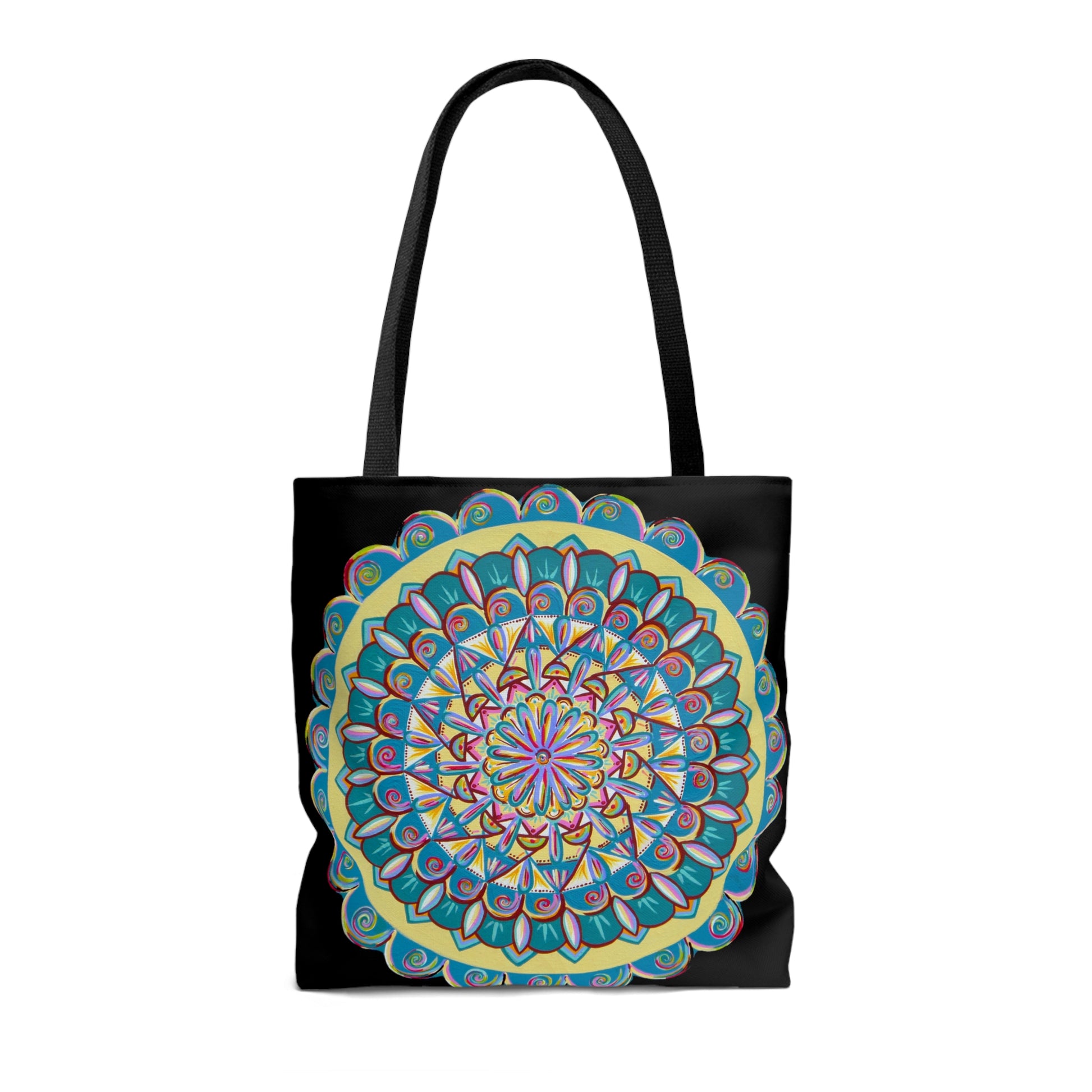 "Almandalayana" Tote Bag (All-Over-Print) - Blue Flame Array Bags