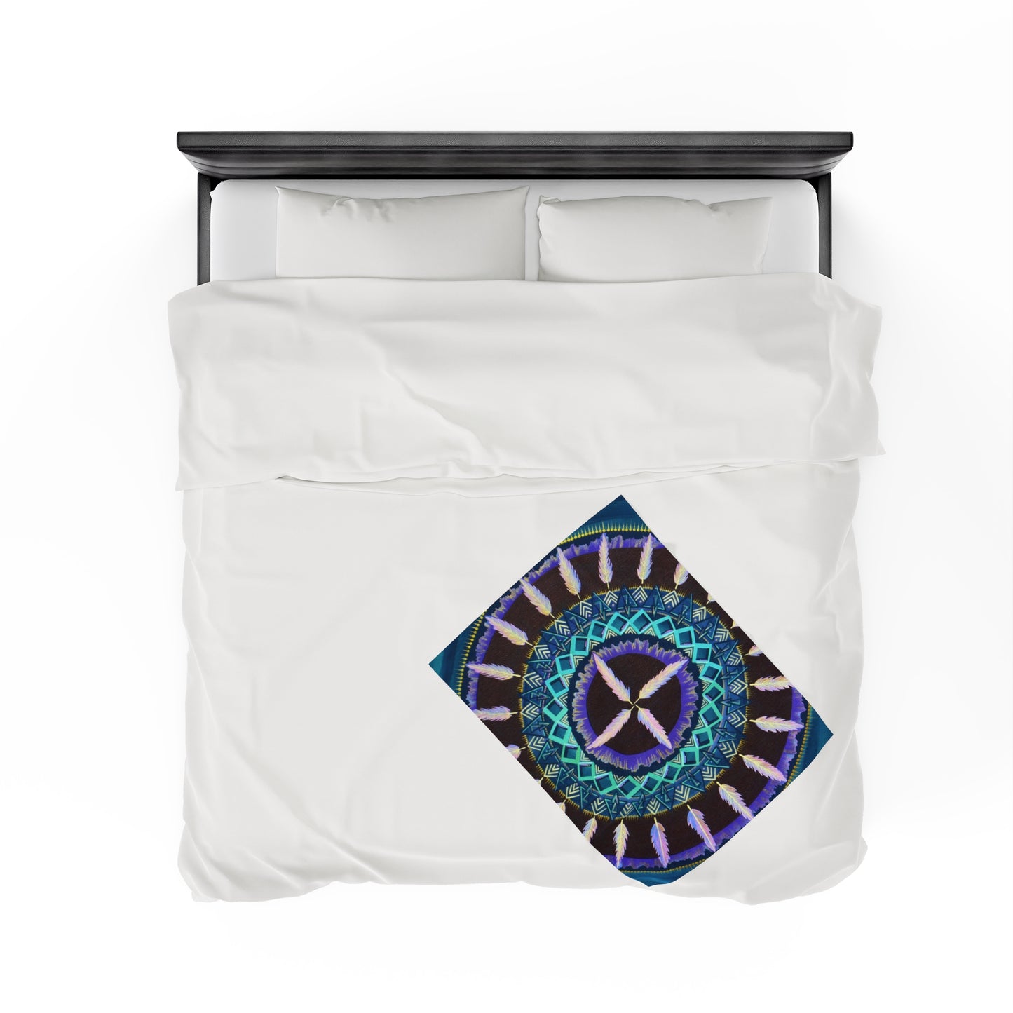 "Cuatro Vientos" Dreamcatcher Blanket - Blue Flame Array All Over Prints