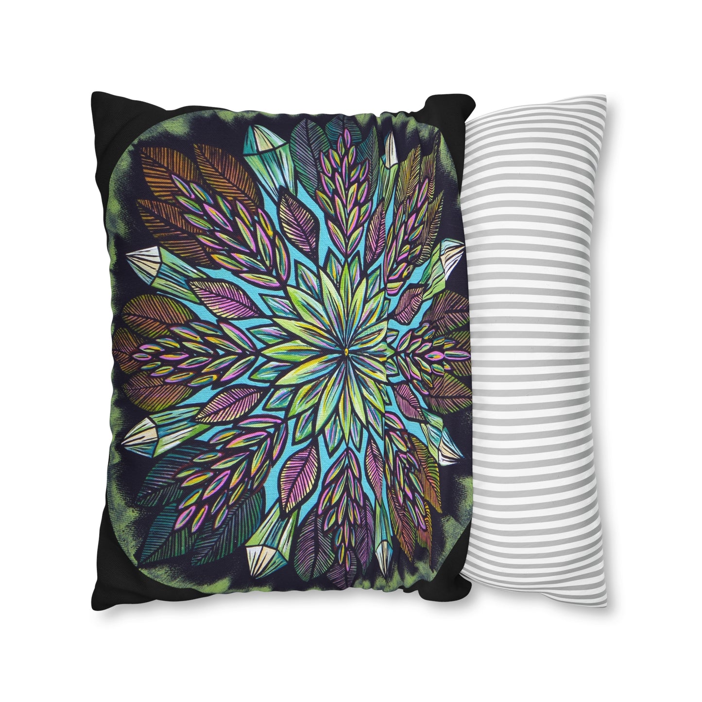 "Krystalhoja" Dreamcatcher Pillow Cover - Blue Flame Array Home Decor