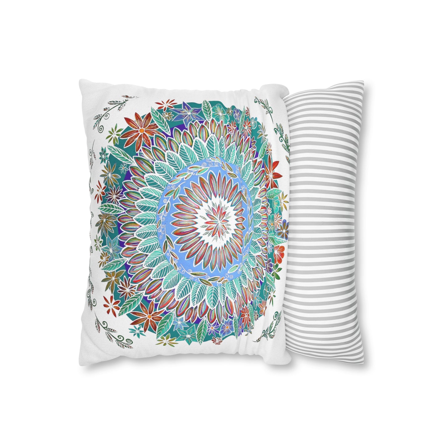 "Mandalavida Blanka" Dreamcatcher Pillow Cover