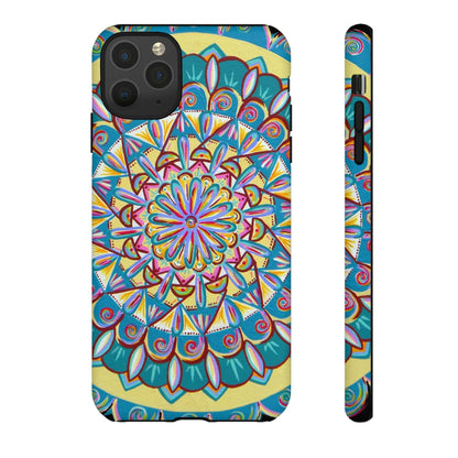 "Almandalayana" Art Phone Armor - Blue Flame Array iPhone 11 Pro Max / Matte Phone Case