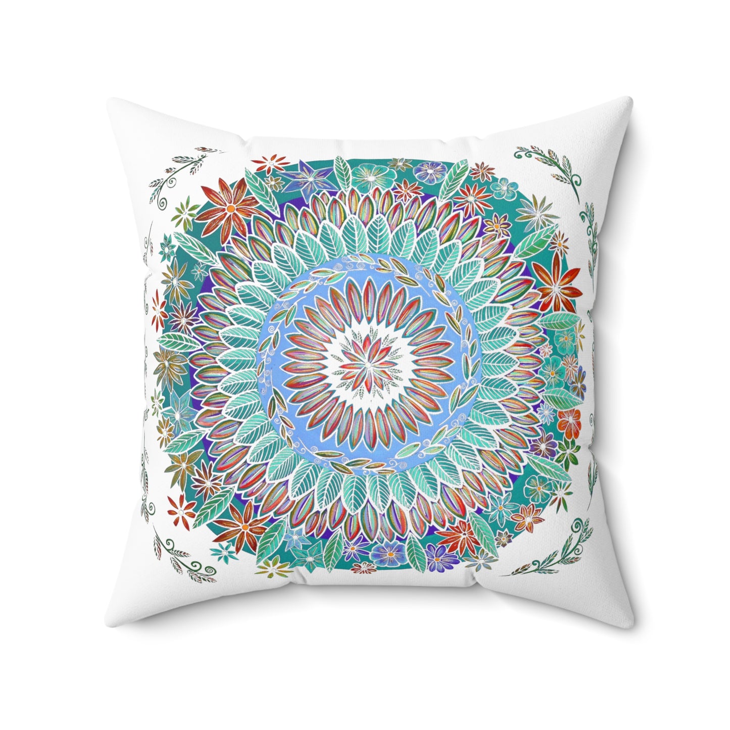 "Mandalavida Blanka" Dreamcatcher Pillow