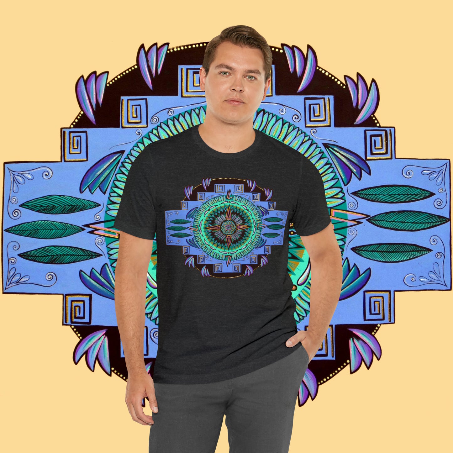 "Plumachakana" Lords & Ladies Tee - Blue Flame Array T-Shirt