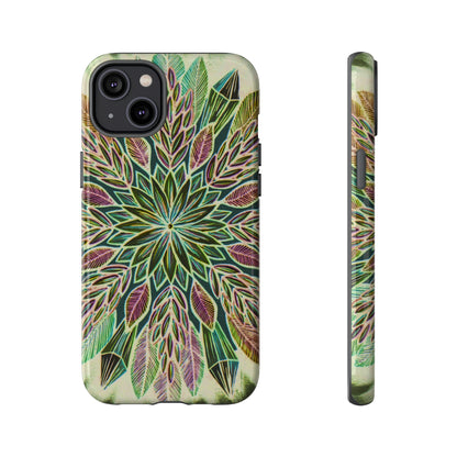 "Krystalhoja Verde" Art Phone Armor - Blue Flame Array iPhone 14 Plus / Glossy Phone Case