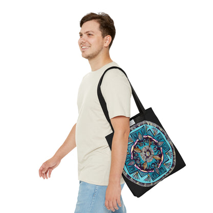 "Hojachakana" Tote Bag (All-Over-Print) - Blue Flame Array Bags