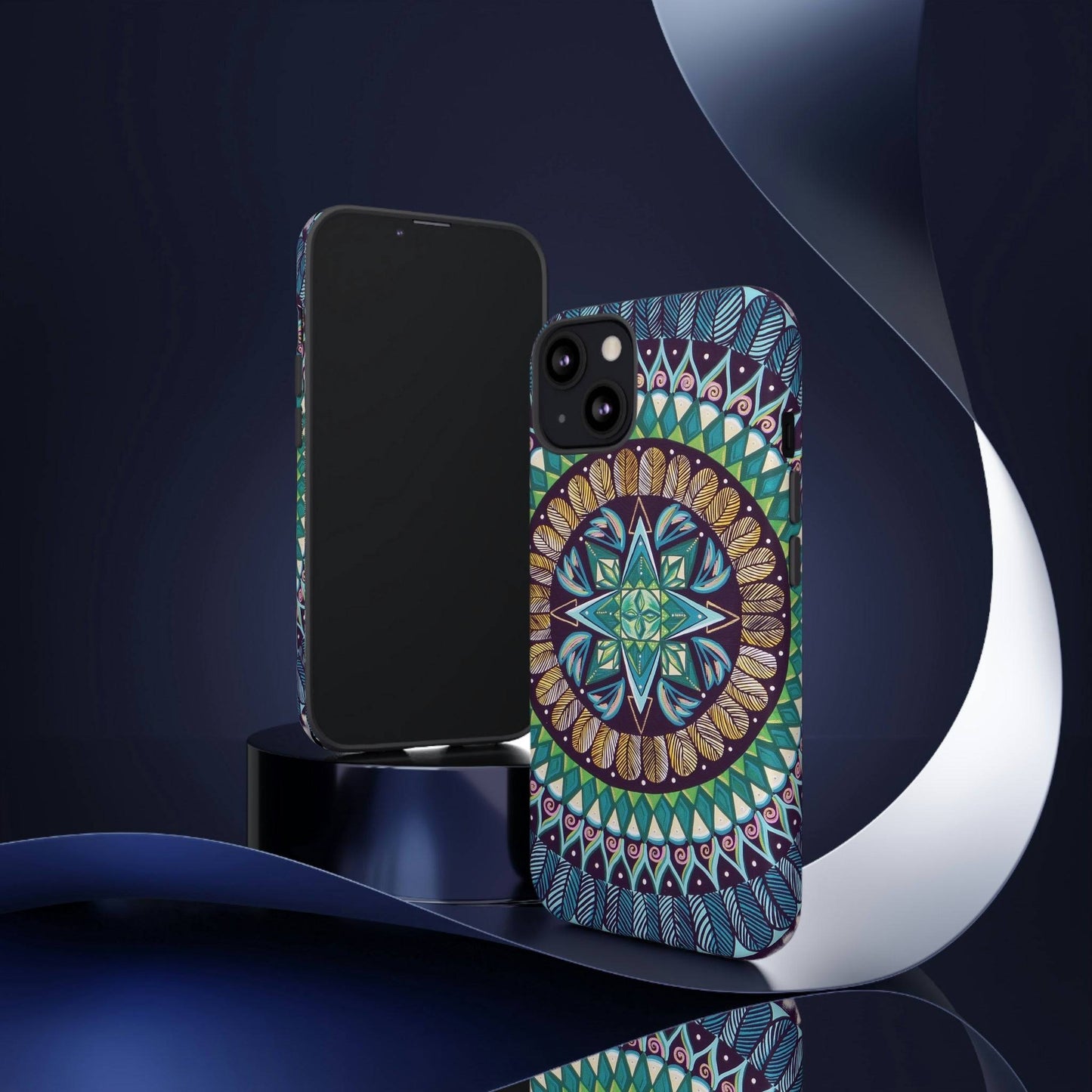 "AquilazurA Kryst'dala" Art Phone Armor - Blue Flame Array Phone Case