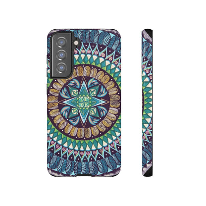 "AquilazurA Kryst'dala" Art Phone Armor - Blue Flame Array Samsung Galaxy S21 FE / Glossy Phone Case