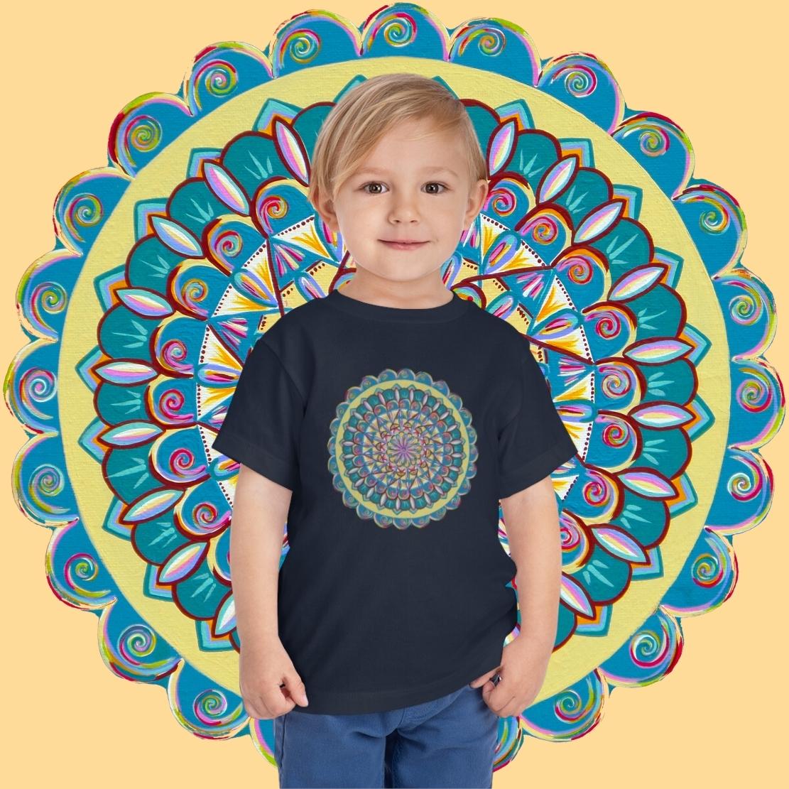 "Almandalayana" Toddler Tee - Blue Flame Array Kids clothes