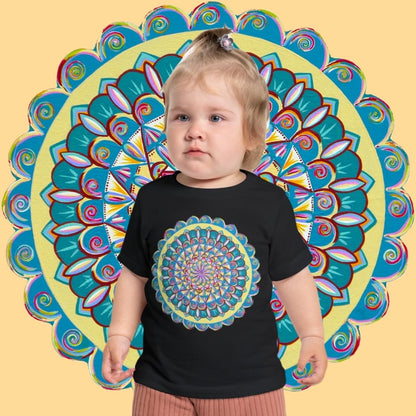 "Almandalayana" Baby T-Shirt - Blue Flame Array Kids clothes