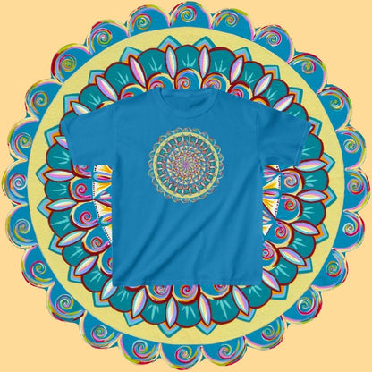 "Almandalayana" Heavy Cotton Tee - Blue Flame Array Kids clothes