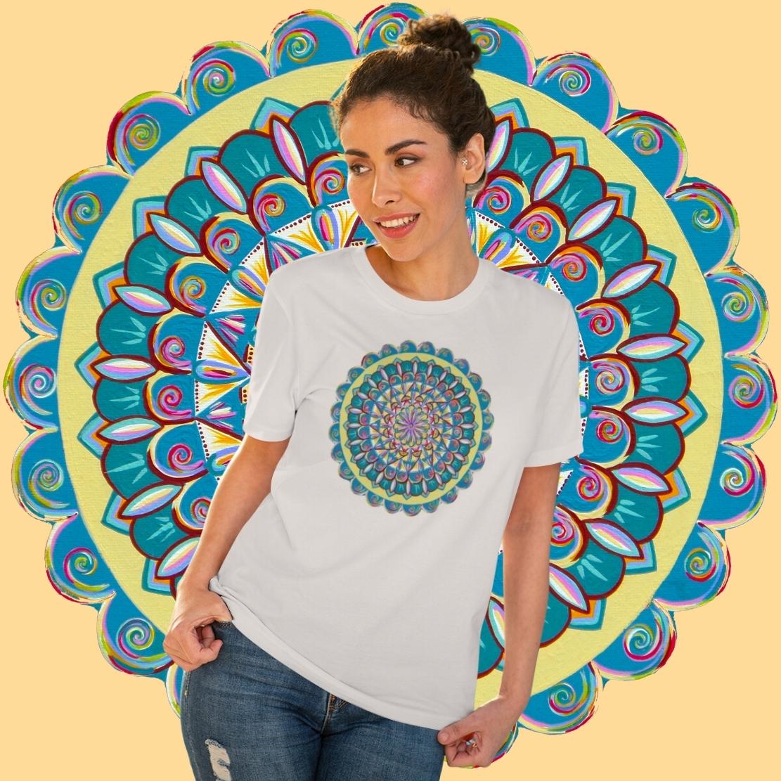 "Almandalayana" Lords & Ladies Organic TriniTee - Blue Flame Array T-Shirt