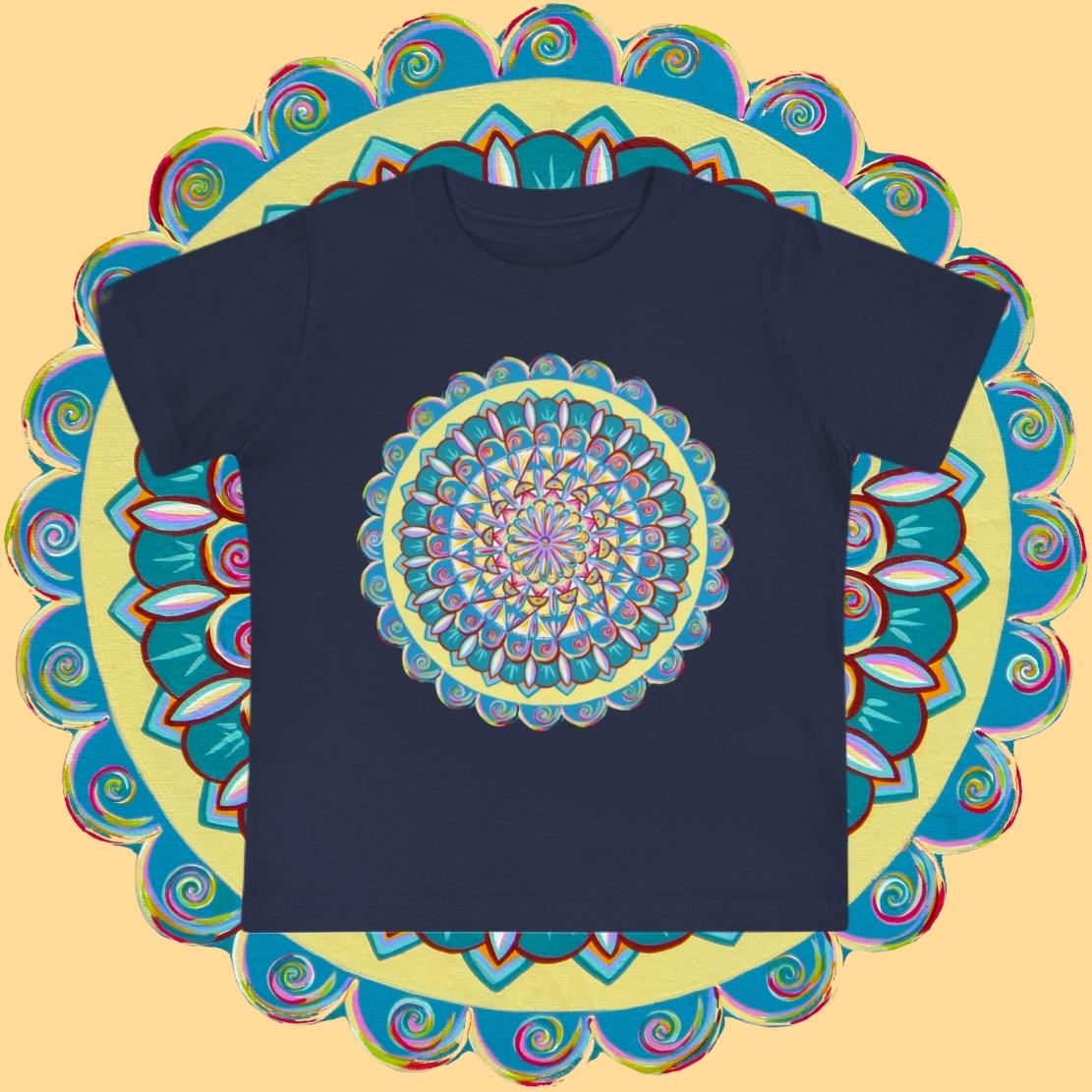 "Almandalayana" Baby T-Shirt - Blue Flame Array Kids clothes