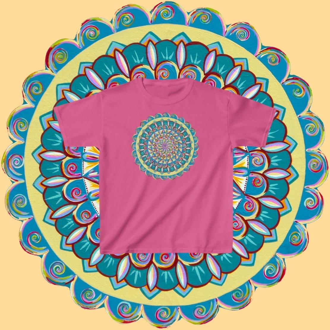 "Almandalayana" Heavy Cotton Tee - Blue Flame Array Kids clothes