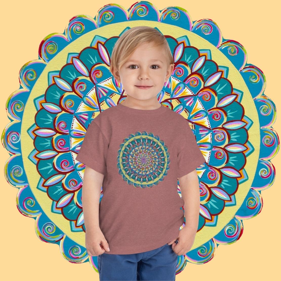 "Almandalayana" Toddler Tee - Blue Flame Array Kids clothes