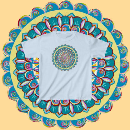 "Almandalayana" Heavy Cotton Tee - Blue Flame Array Kids clothes