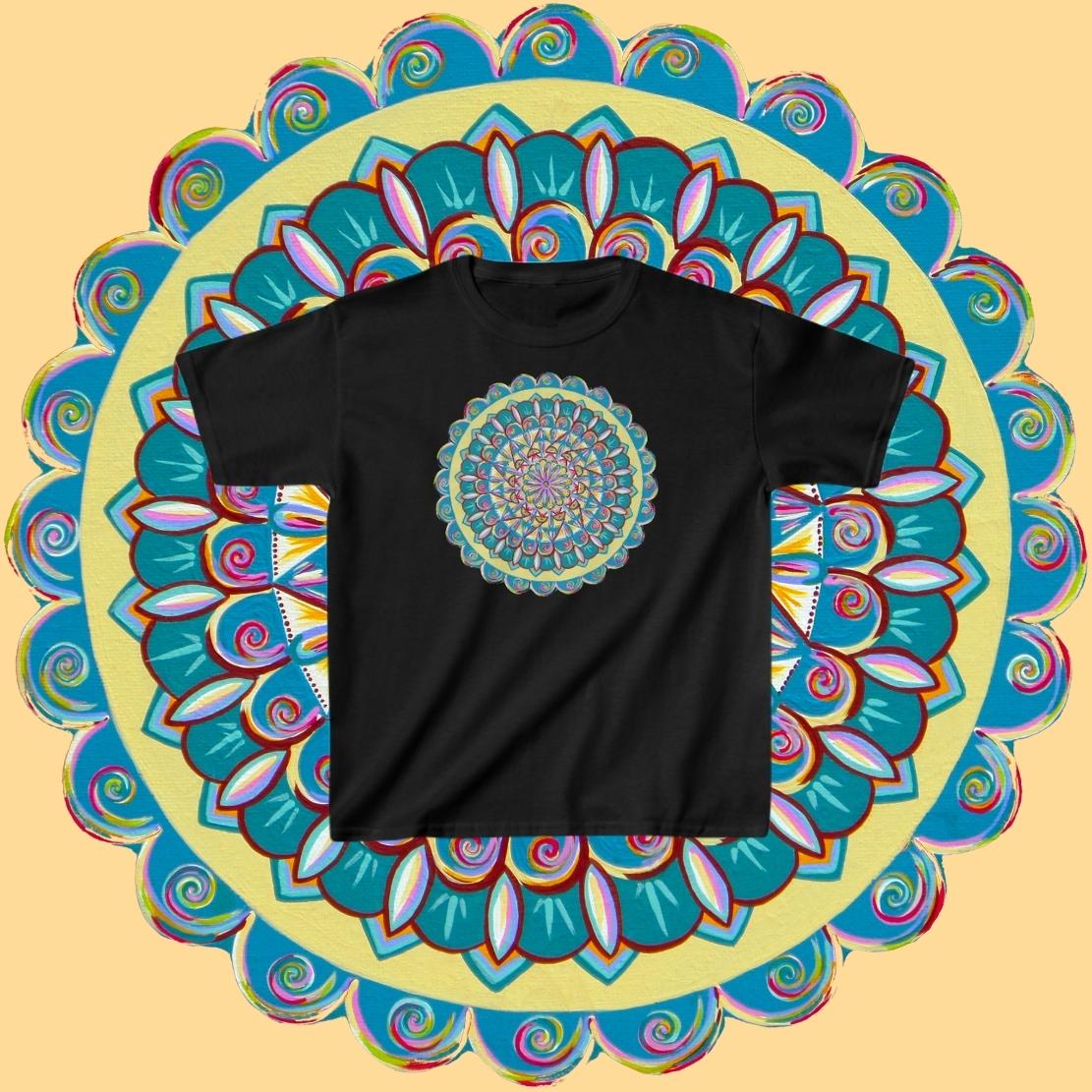 "Almandalayana" Heavy Cotton Tee - Blue Flame Array Kids clothes