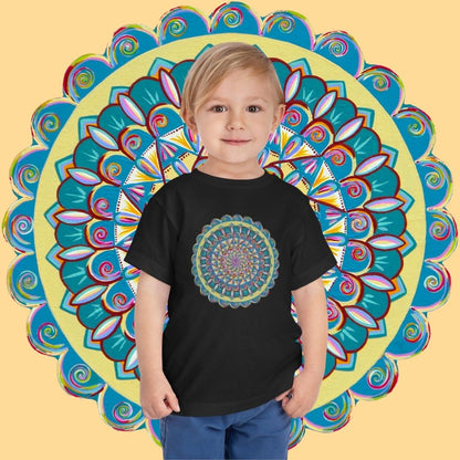 "Almandalayana" Toddler Tee - Blue Flame Array Kids clothes