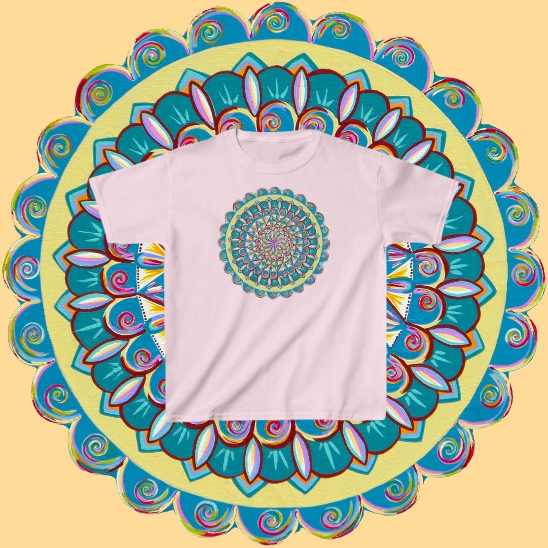 "Almandalayana" Heavy Cotton Tee - Blue Flame Array Kids clothes